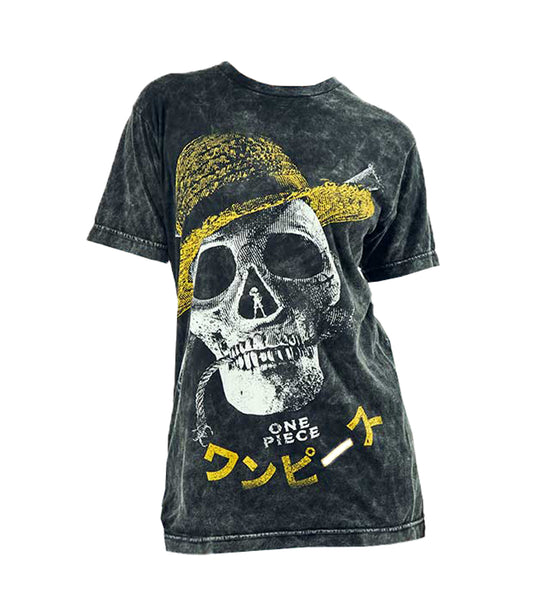 One Piece Straw Hat Distressed Unisex Tee